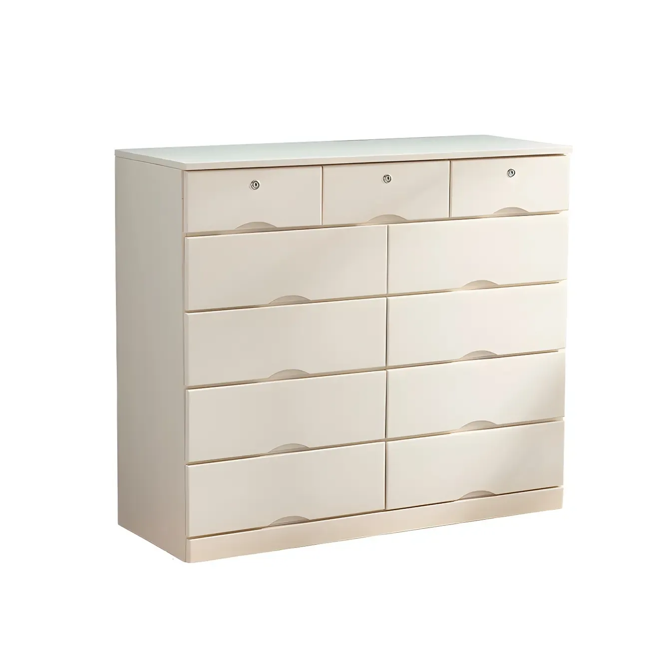 Stylish White Wooden Dressers with Soft Close Drawers Image - 20