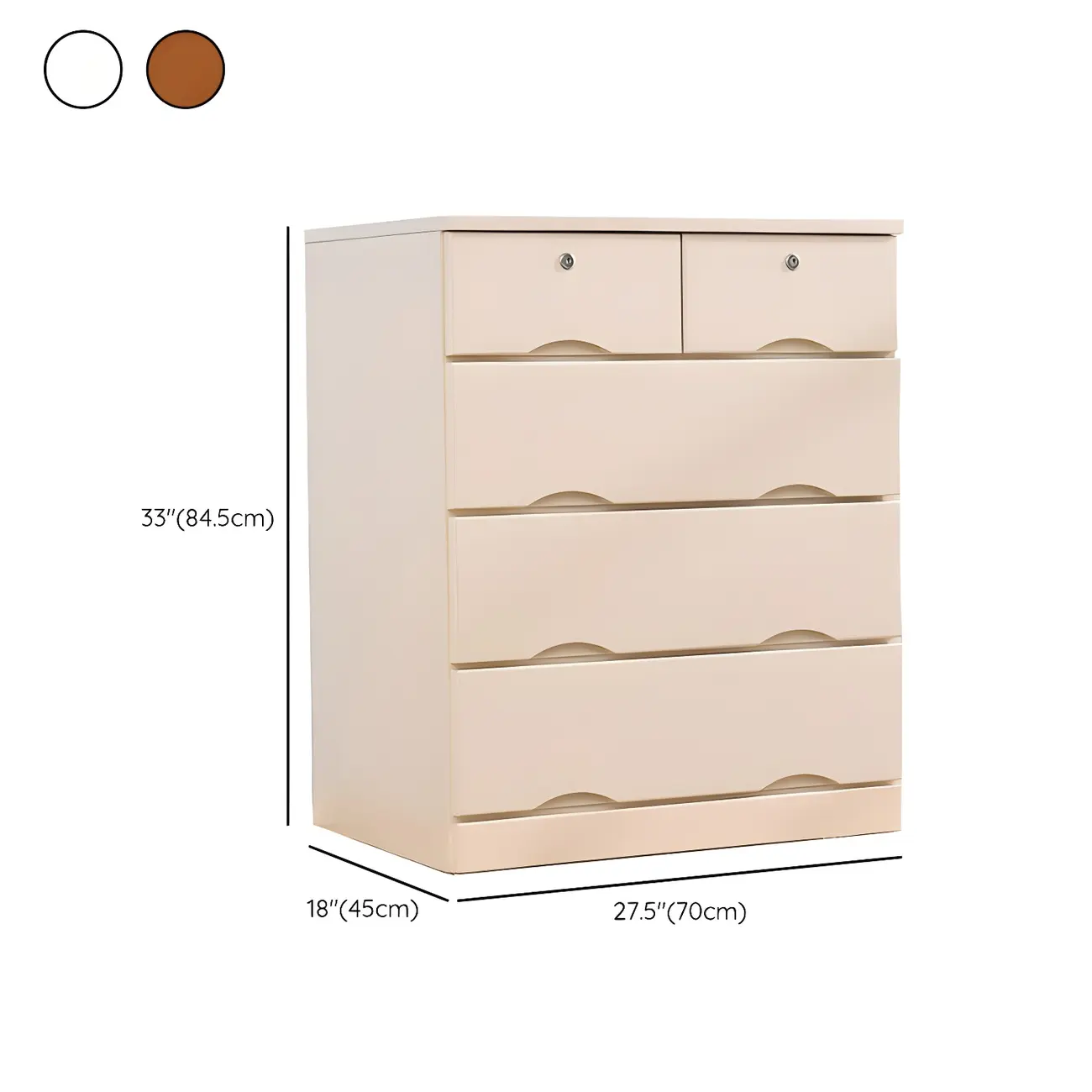 Stylish White Wooden Dressers with Soft Close Drawers #size | homeyfad
