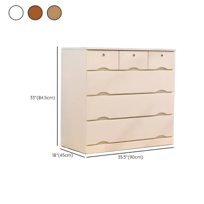 Stylish White Wooden Dressers with Soft Close Drawers Image - 42
