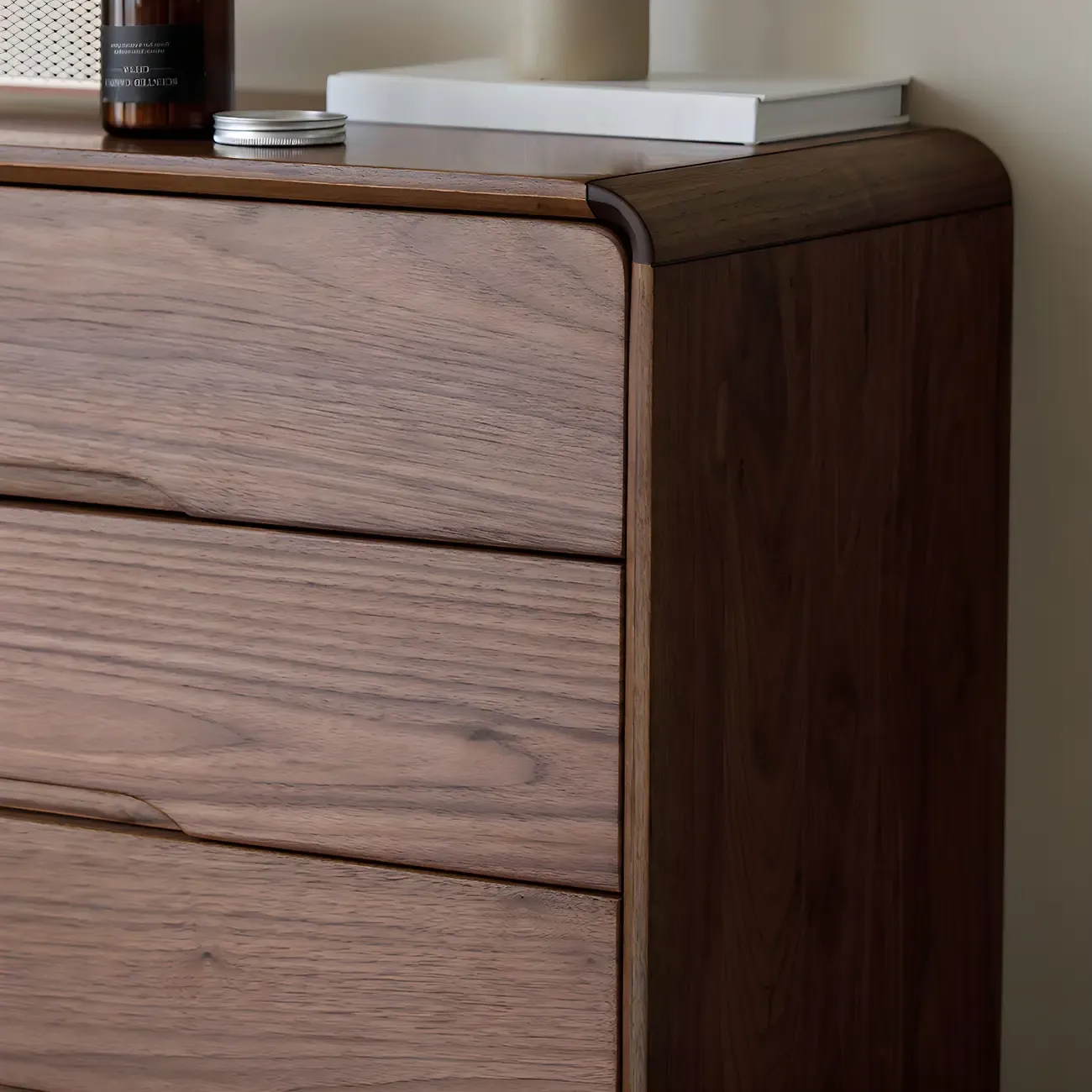 Vintage Solid Wood Dark Walnut Dressers & Chests for Bedroom Image - 8