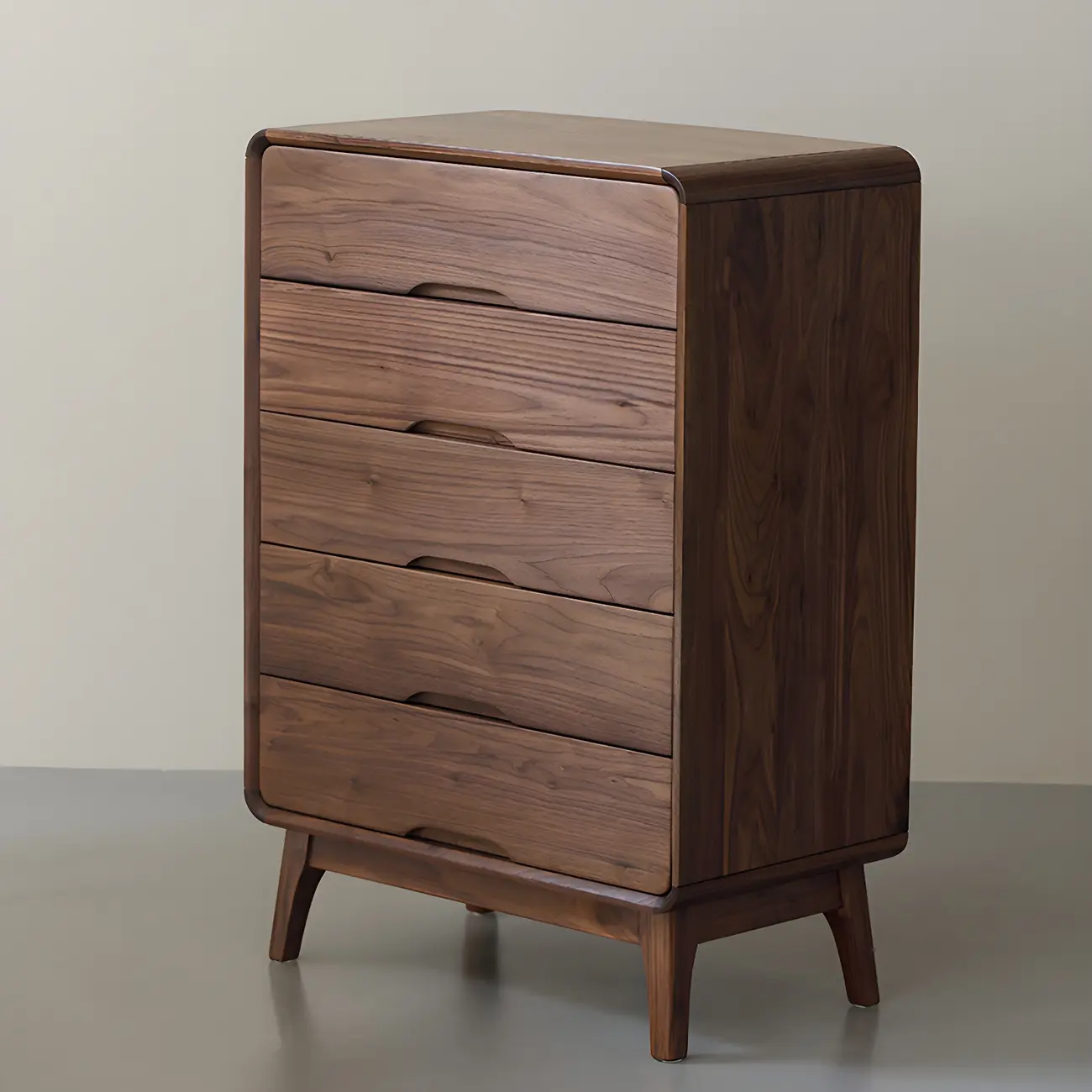 Vintage Solid Wood Dark Walnut Dressers & Chests for Bedroom Image - 10 | homeyfad