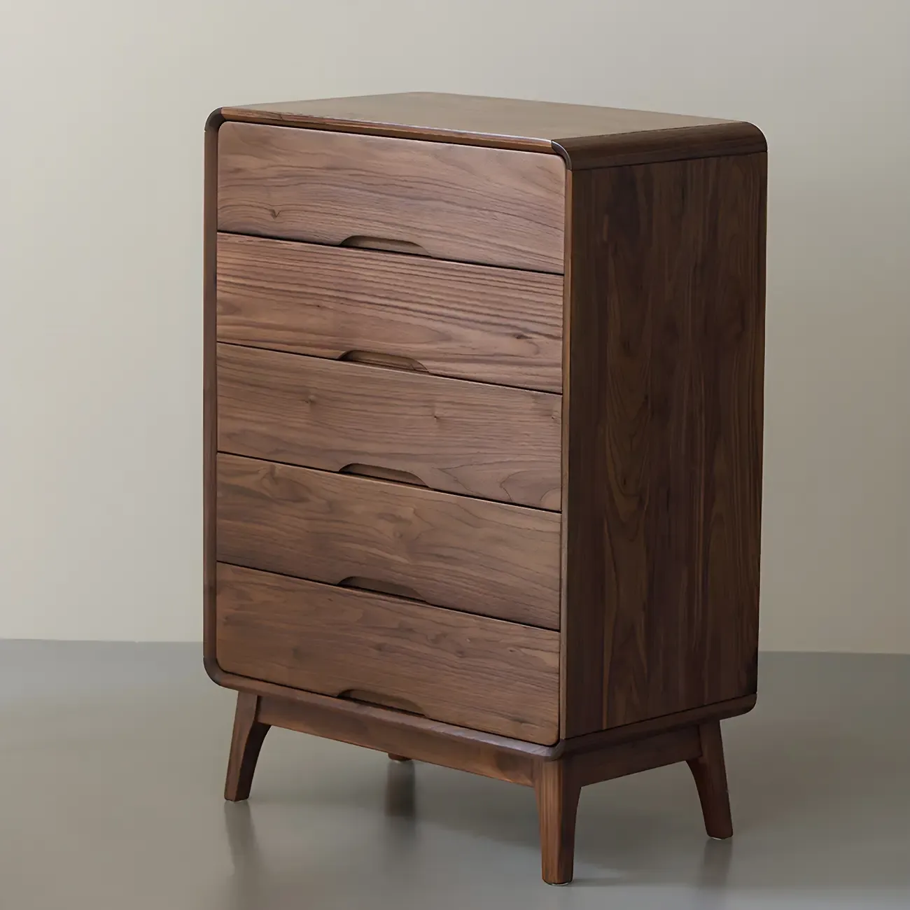 Vintage Solid Wood Dark Walnut Dressers & Chests for Bedroom Image - 10