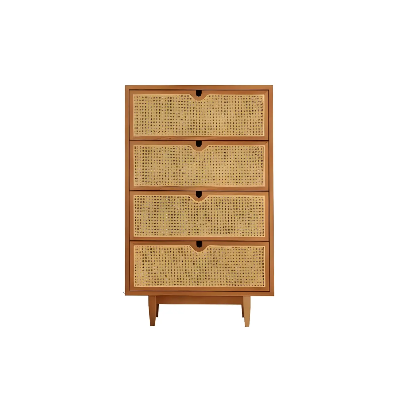 Retro Natural Rattan Dressers with 3-Drawers for Bedroom Image - 3 | homeyfad