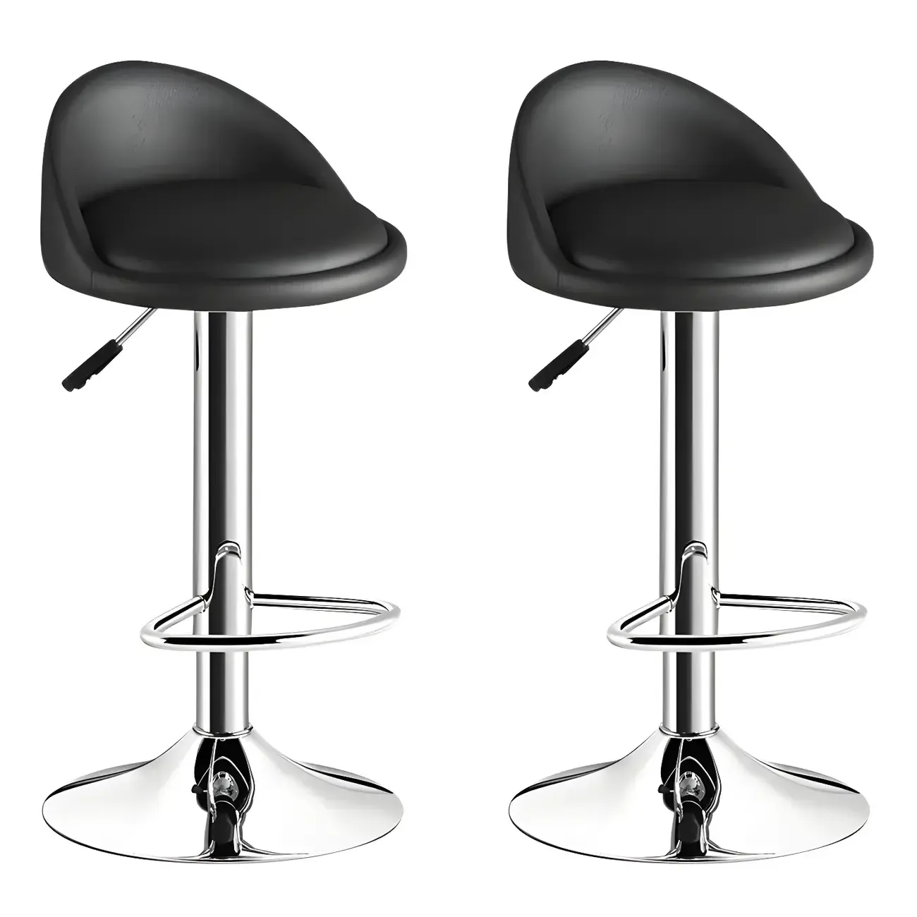 Modern Metal Adjustable Swivel Bar Stools for Dining Room Image - 4