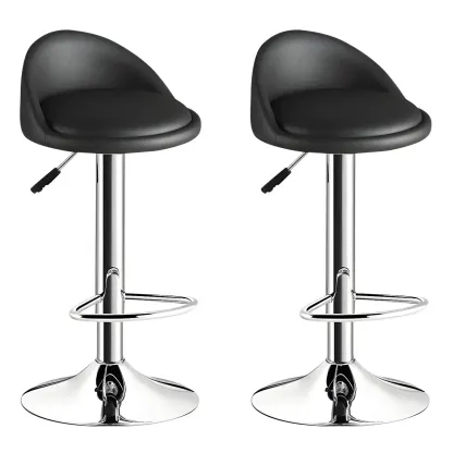 Modern Metal Adjustable Swivel Bar Stools for Dining Room Image - 4