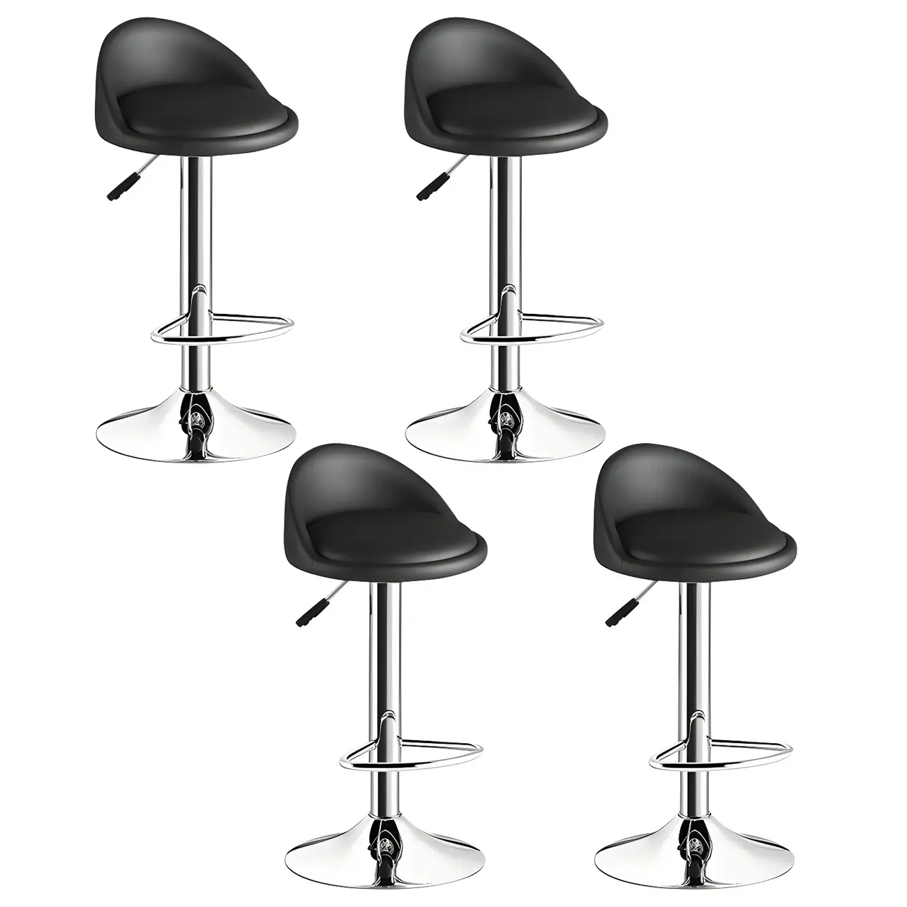 Modern Metal Adjustable Swivel Bar Stools for Dining Room Image - 5 | homeyfad