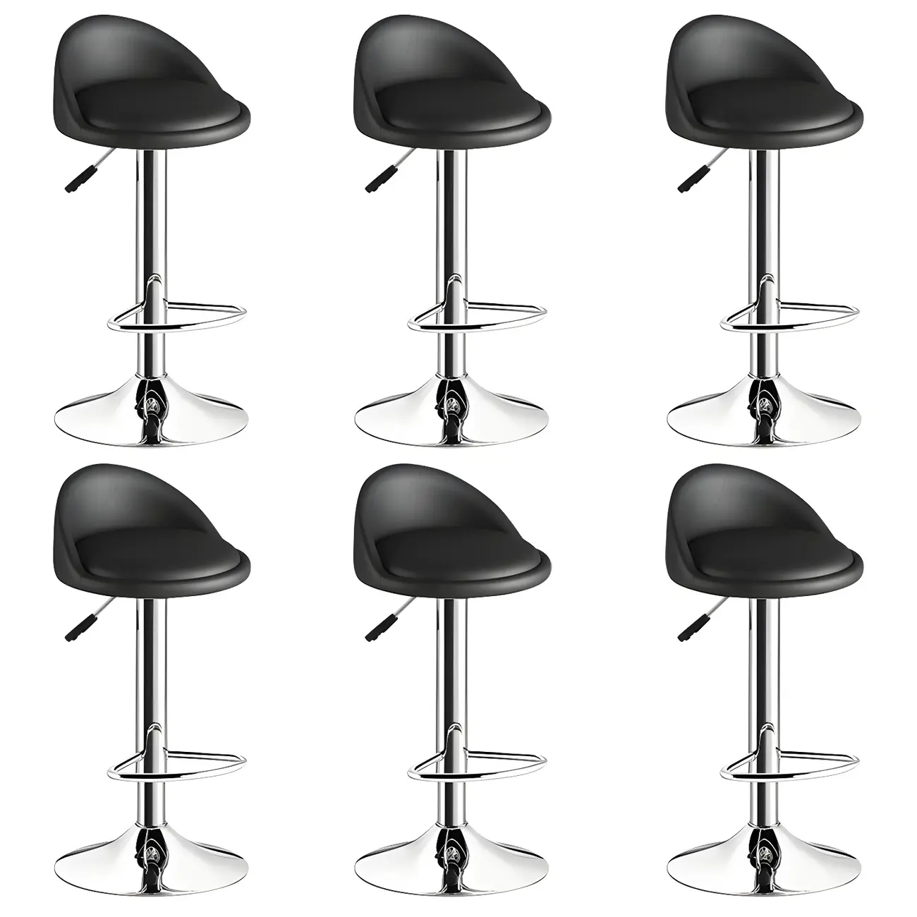 Modern Metal Adjustable Swivel Bar Stools for Dining Room Image - 7 | homeyfad