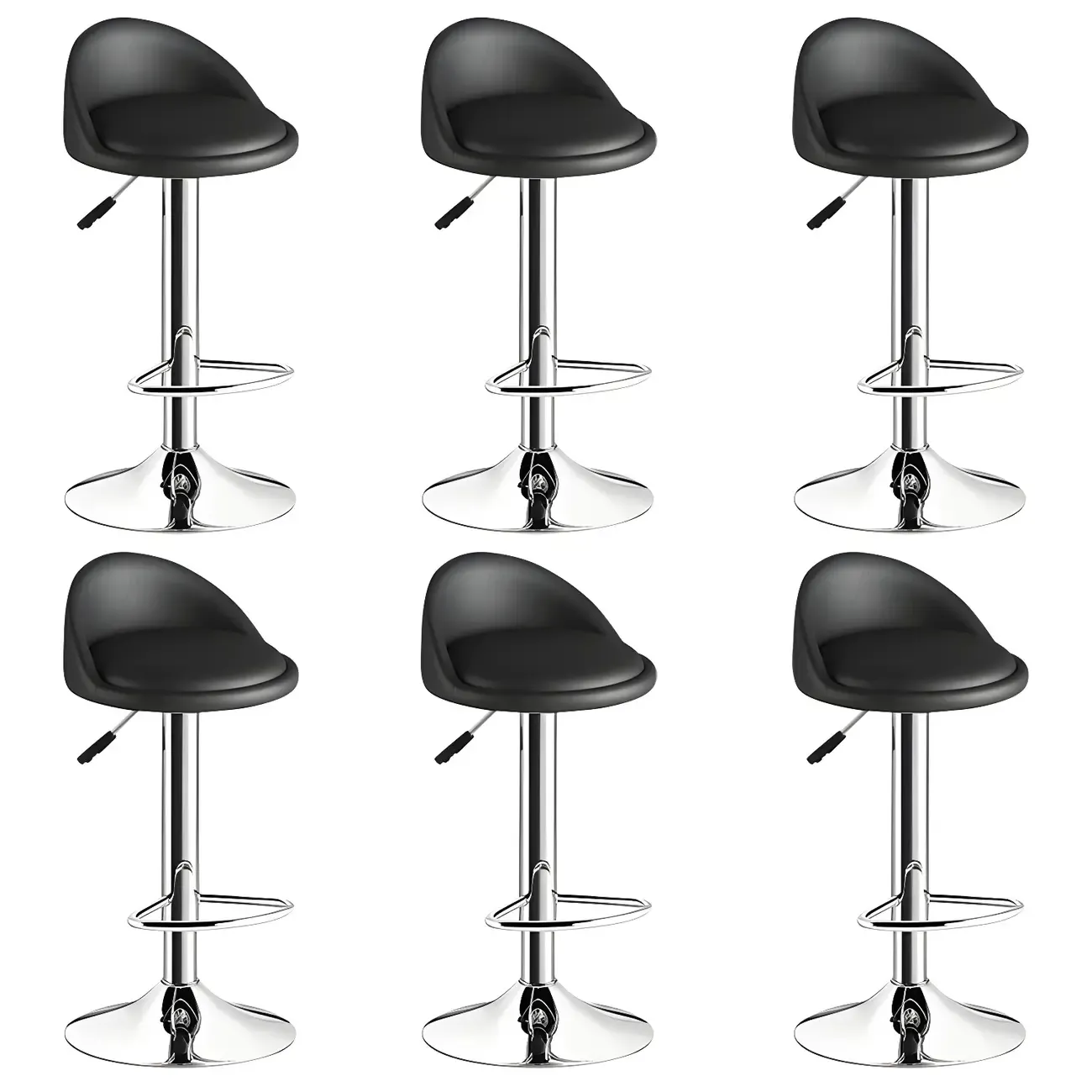Modern Metal Adjustable Swivel Bar Stools for Dining Room Image - 7