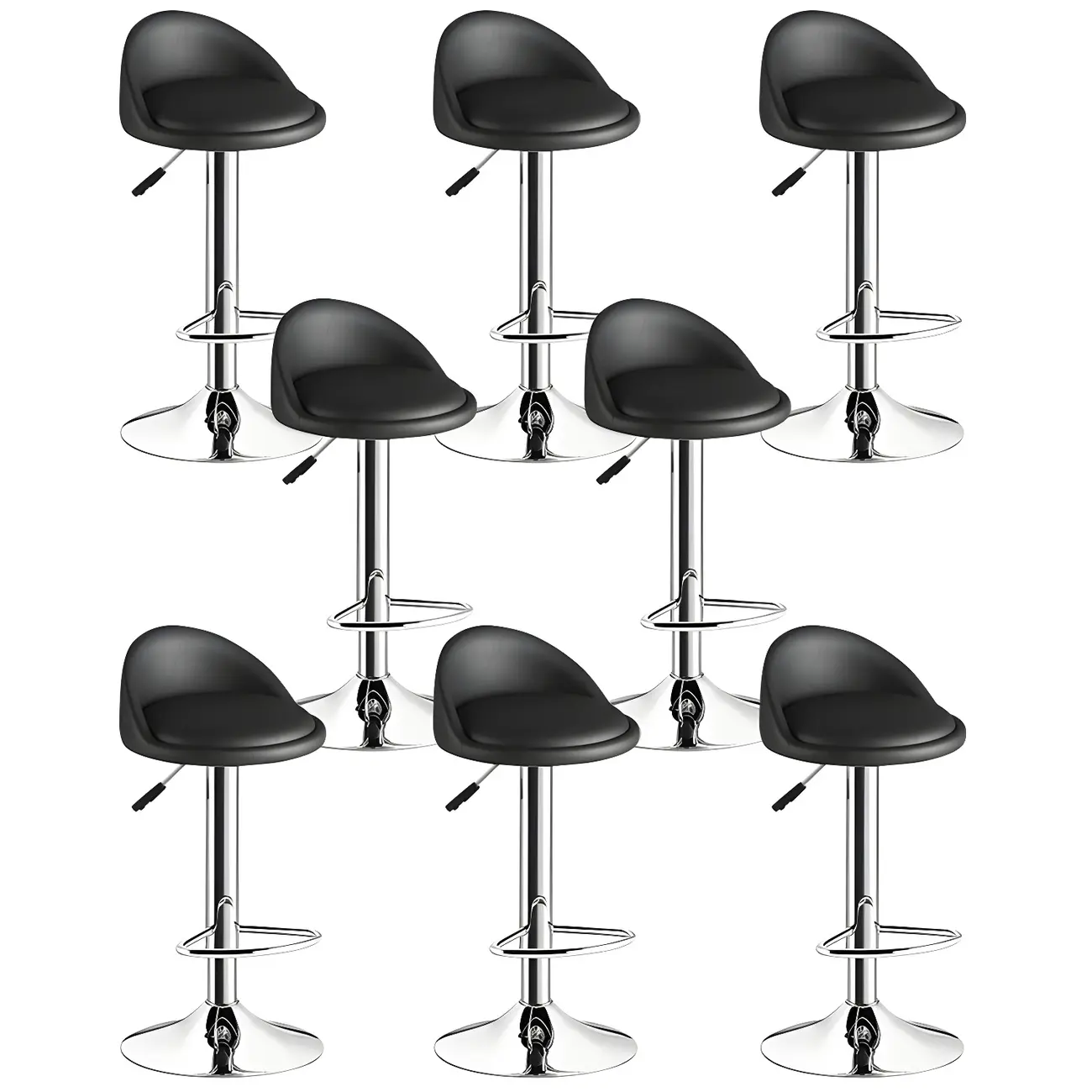 Modern Metal Adjustable Swivel Bar Stools for Dining Room Image - 10 | homeyfad