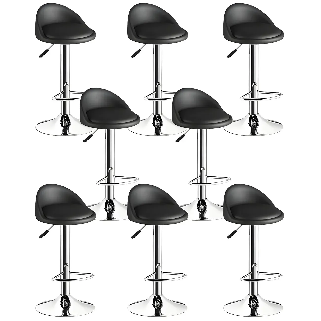 Modern Metal Adjustable Swivel Bar Stools for Dining Room Image - 10