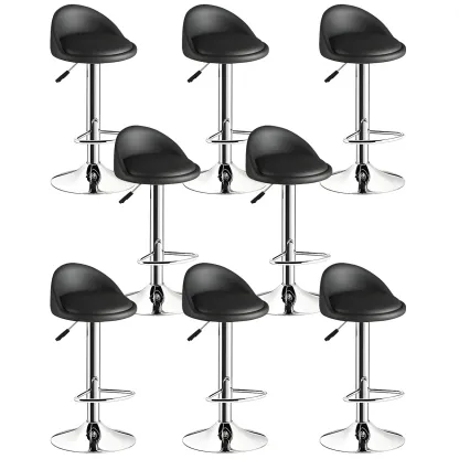 Modern Metal Adjustable Swivel Bar Stools for Dining Room Image - 10