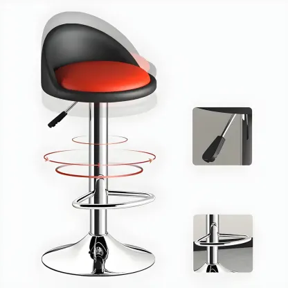 Modern Metal Adjustable Swivel Bar Stools for Dining Room Image - 13