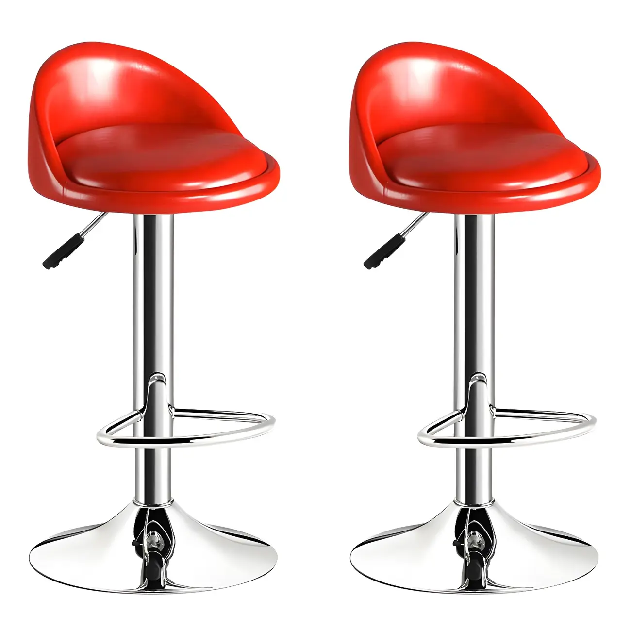 Modern Metal Adjustable Swivel Bar Stools for Dining Room Image - 14 | homeyfad