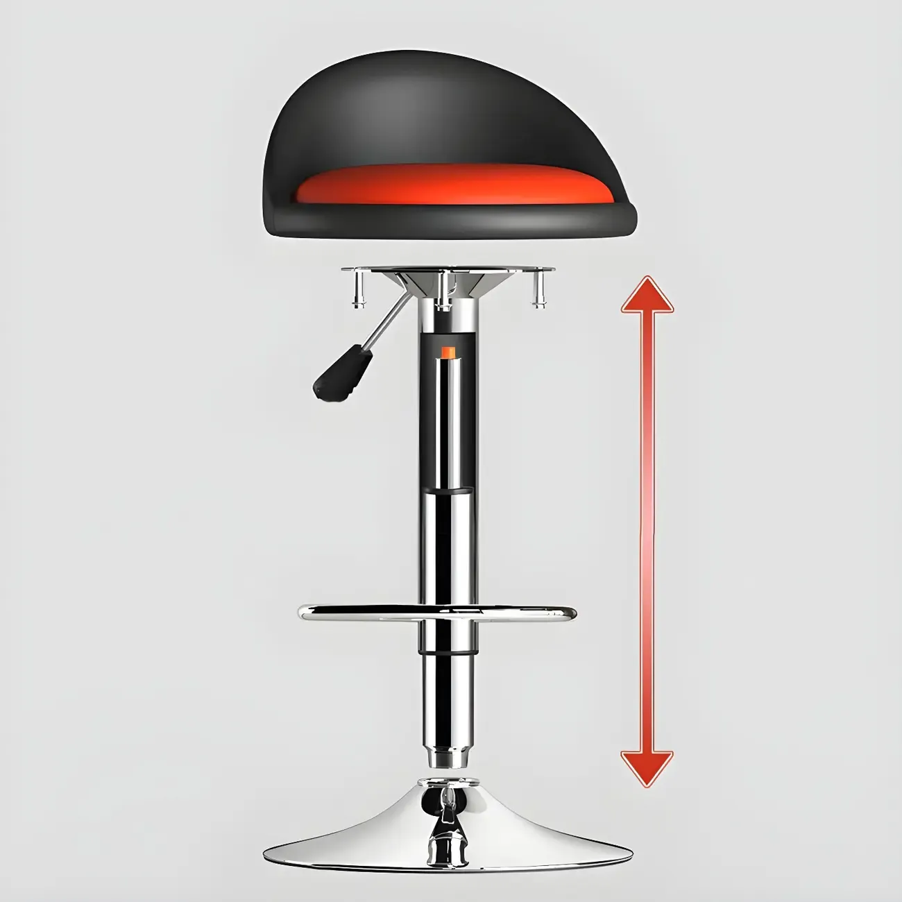 Modern Metal Adjustable Swivel Bar Stools for Dining Room Image - 15
