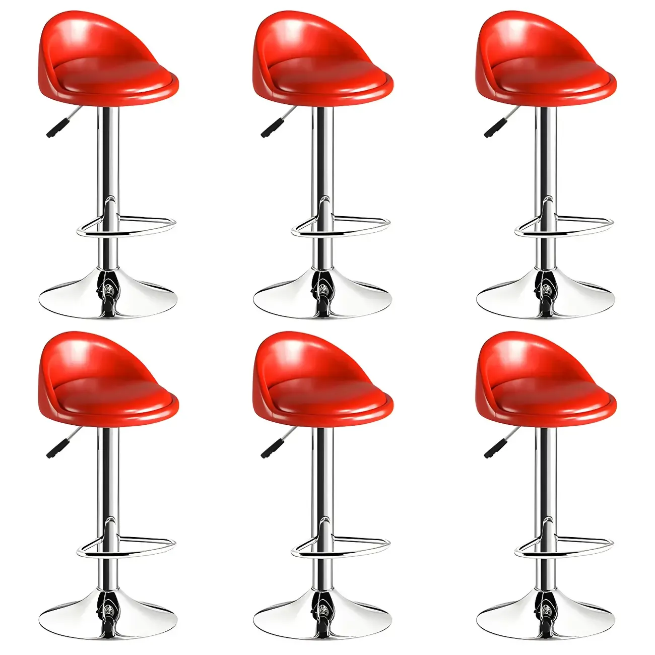 Modern Metal Adjustable Swivel Bar Stools for Dining Room Image - 18