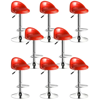 Modern Metal Adjustable Swivel Bar Stools for Dining Room Image - 20