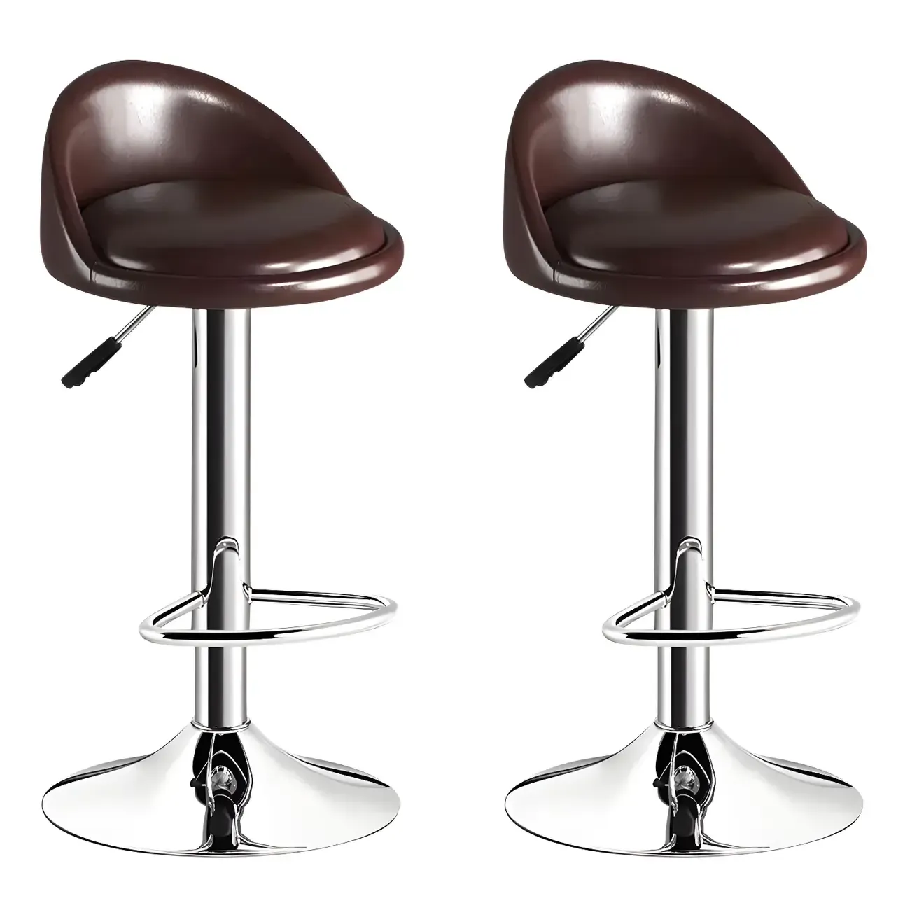 Modern Metal Adjustable Swivel Bar Stools for Dining Room Image - 24