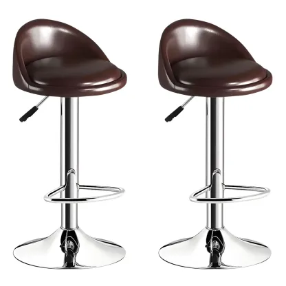 Modern Metal Adjustable Swivel Bar Stools for Dining Room Image - 24