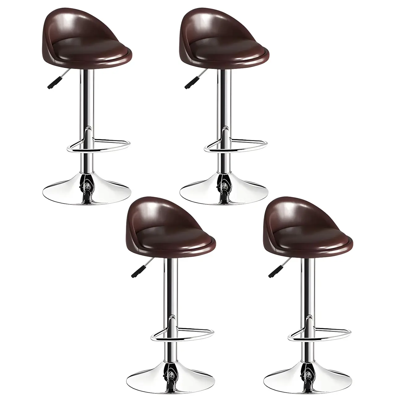 Modern Metal Adjustable Swivel Bar Stools for Dining Room Image - 25 | homeyfad