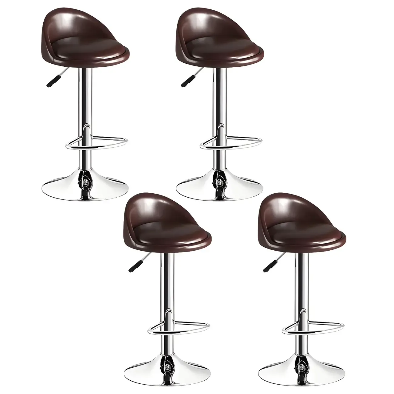 Modern Metal Adjustable Swivel Bar Stools for Dining Room Image - 25