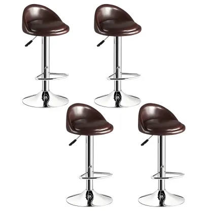 Modern Metal Adjustable Swivel Bar Stools for Dining Room Image - 25