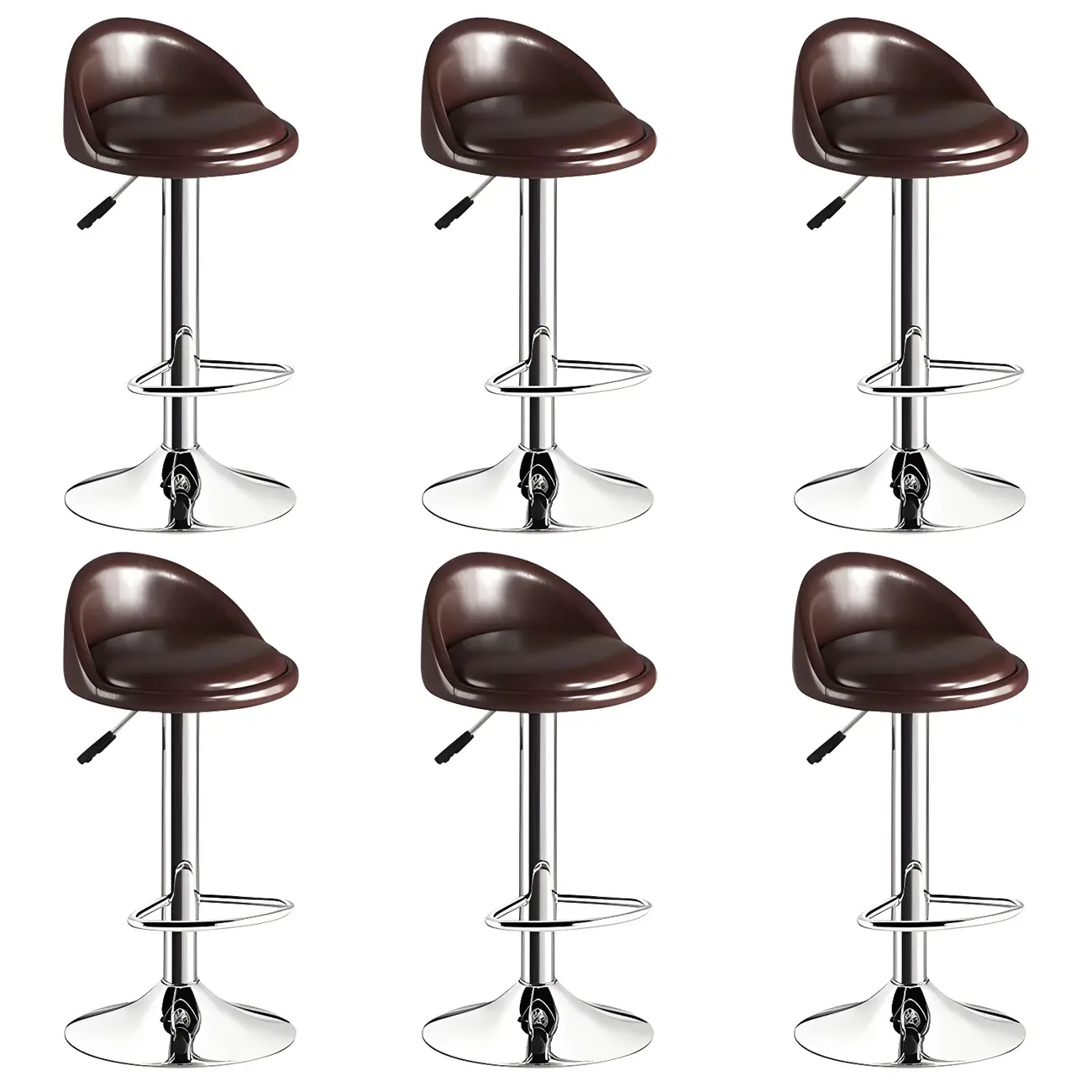 Modern Metal Adjustable Swivel Bar Stools for Dining Room Image - 26 | homeyfad
