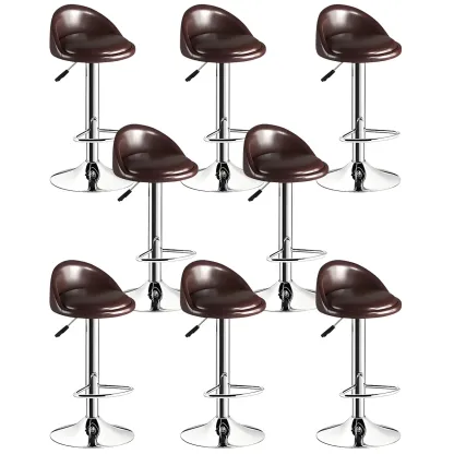 Modern Metal Adjustable Swivel Bar Stools for Dining Room Image - 27
