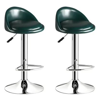 Modern Metal Adjustable Swivel Bar Stools for Dining Room Image - 29