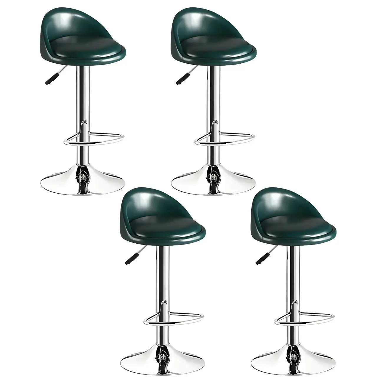 Modern Metal Adjustable Swivel Bar Stools for Dining Room Image - 30