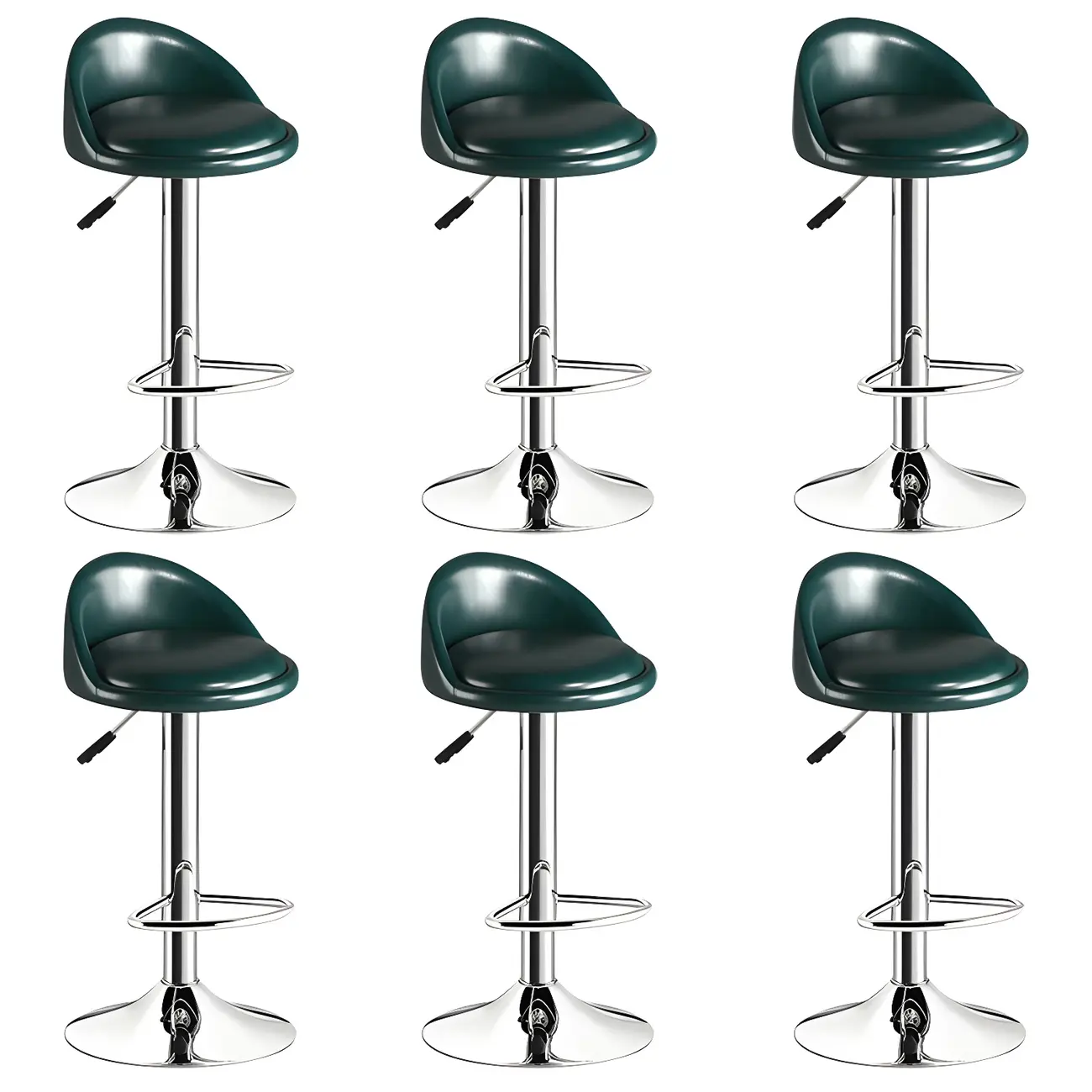 Modern Metal Adjustable Swivel Bar Stools for Dining Room Image - 31 | homeyfad