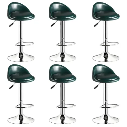 Modern Metal Adjustable Swivel Bar Stools for Dining Room Image - 31