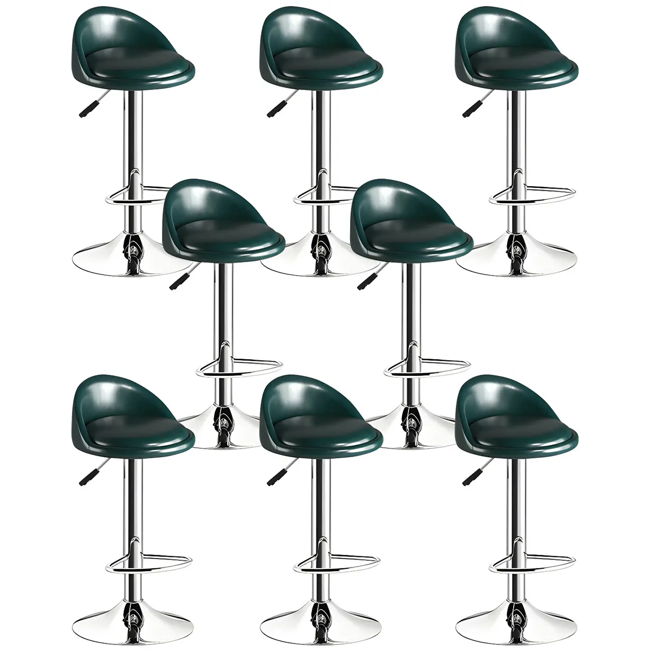 Modern Metal Adjustable Swivel Bar Stools for Dining Room Image - 32 | homeyfad