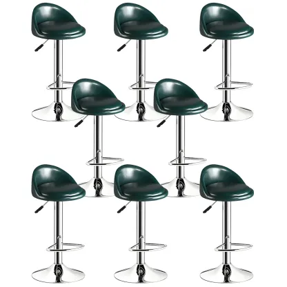 Modern Metal Adjustable Swivel Bar Stools for Dining Room Image - 32