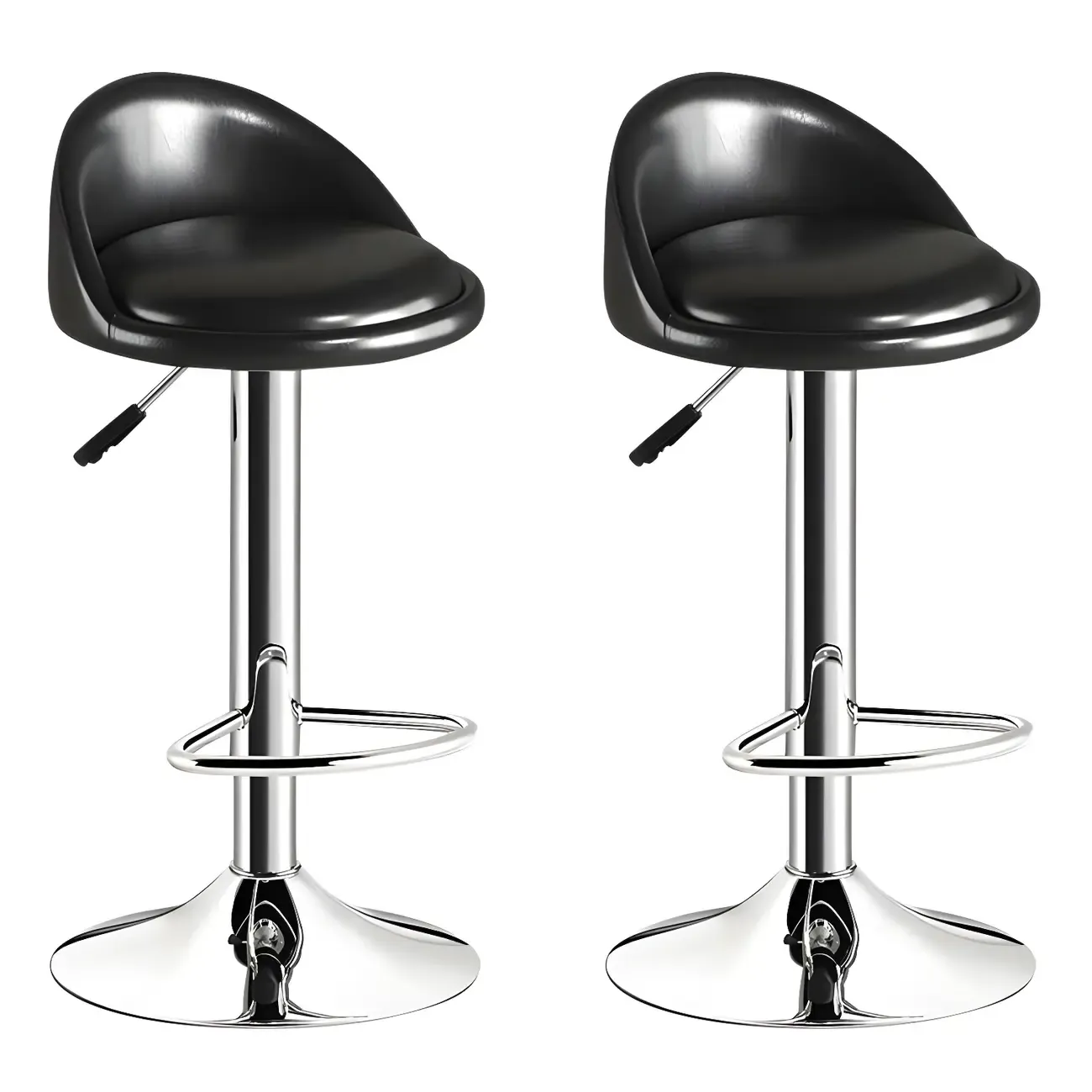 Modern Metal Adjustable Swivel Bar Stools for Dining Room Image - 34