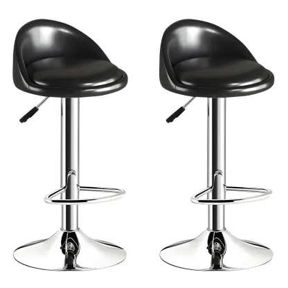 Modern Metal Adjustable Swivel Bar Stools for Dining Room Image - 34