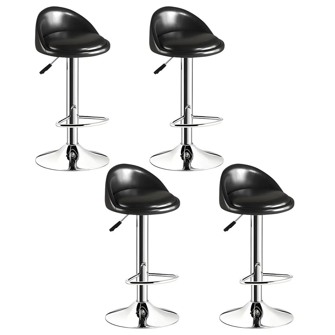 Modern Metal Adjustable Swivel Bar Stools for Dining Room Image - 35 | homeyfad