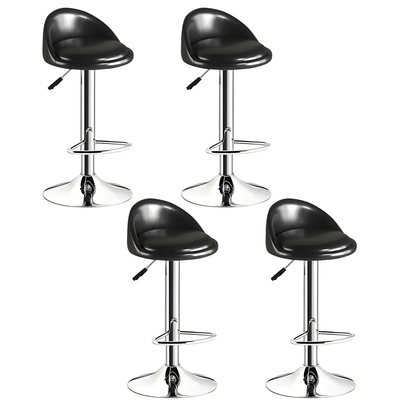 Modern Metal Adjustable Swivel Bar Stools for Dining Room Image - 35