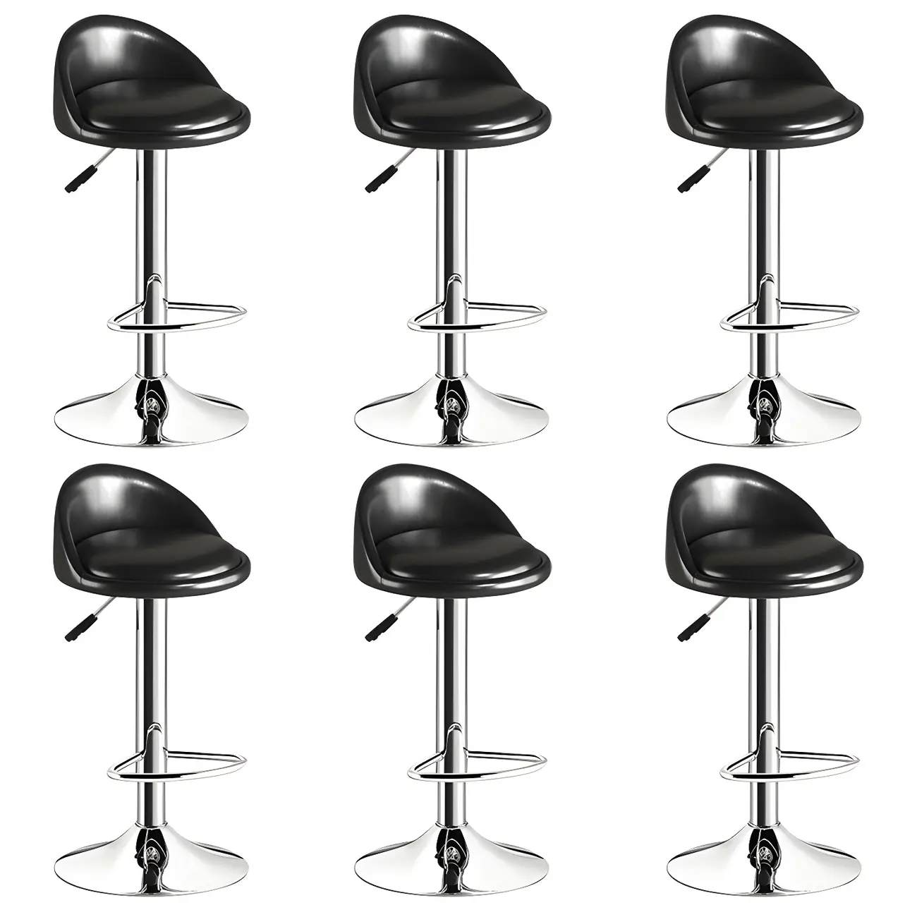 Modern Metal Adjustable Swivel Bar Stools for Dining Room Image - 36 | homeyfad
