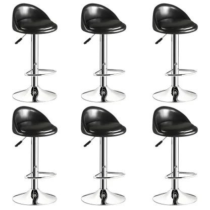 Modern Metal Adjustable Swivel Bar Stools for Dining Room Image - 36