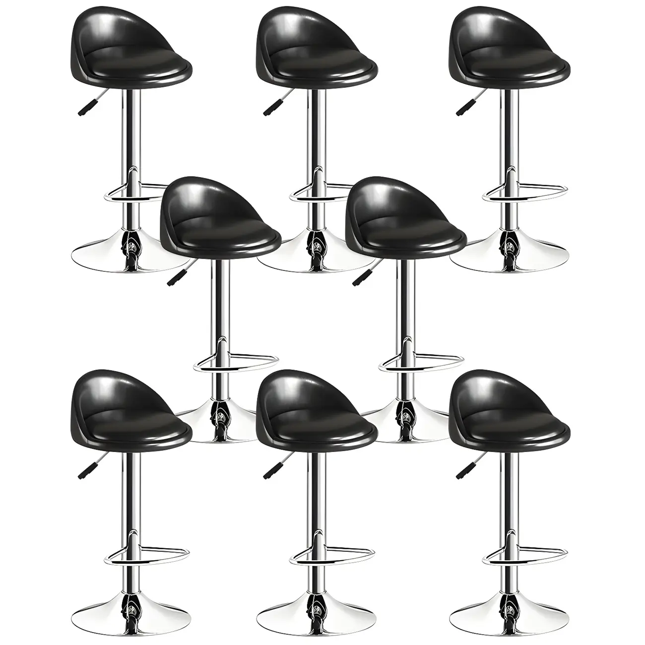 Modern Metal Adjustable Swivel Bar Stools for Dining Room Image - 37 | homeyfad