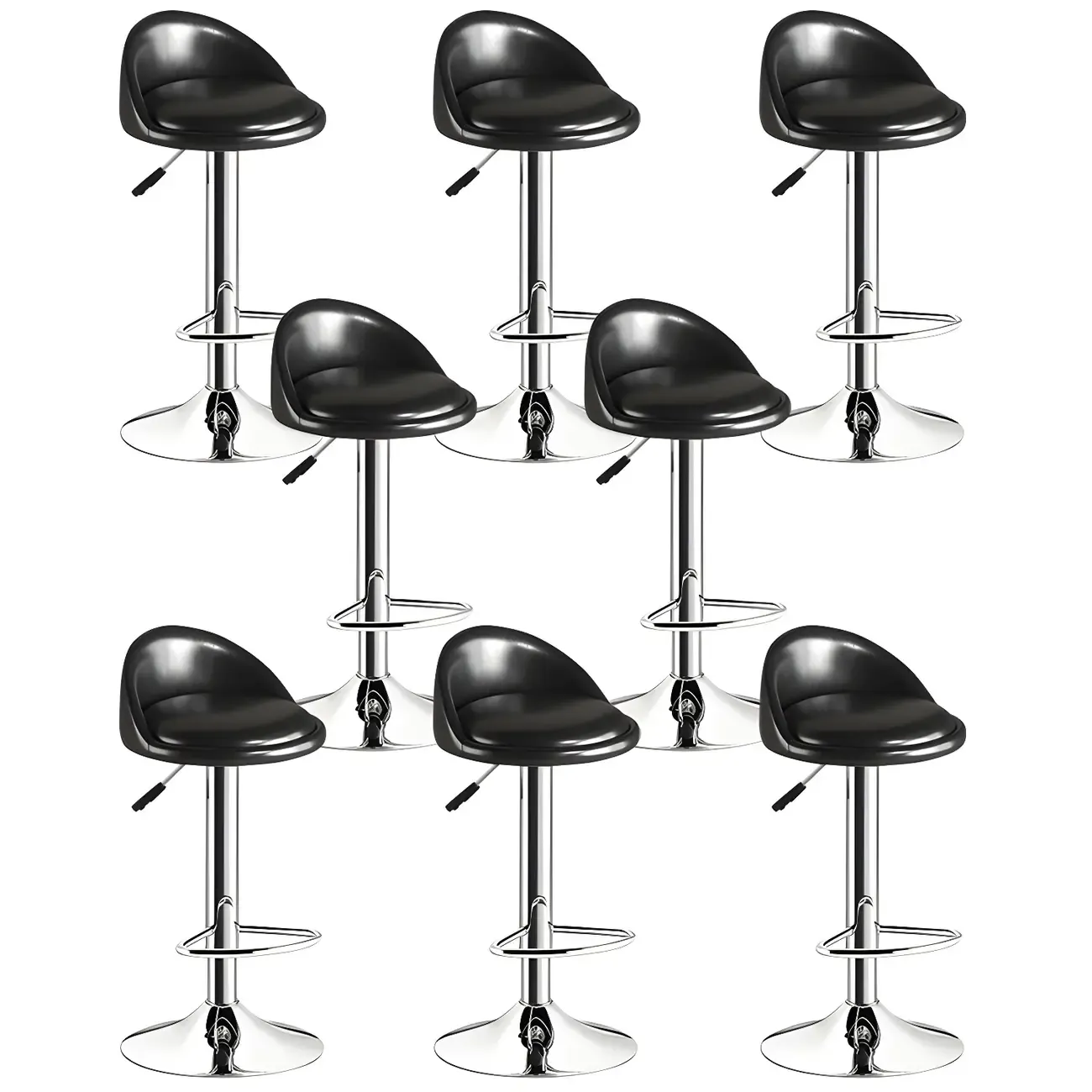 Modern Metal Adjustable Swivel Bar Stools for Dining Room Image - 37