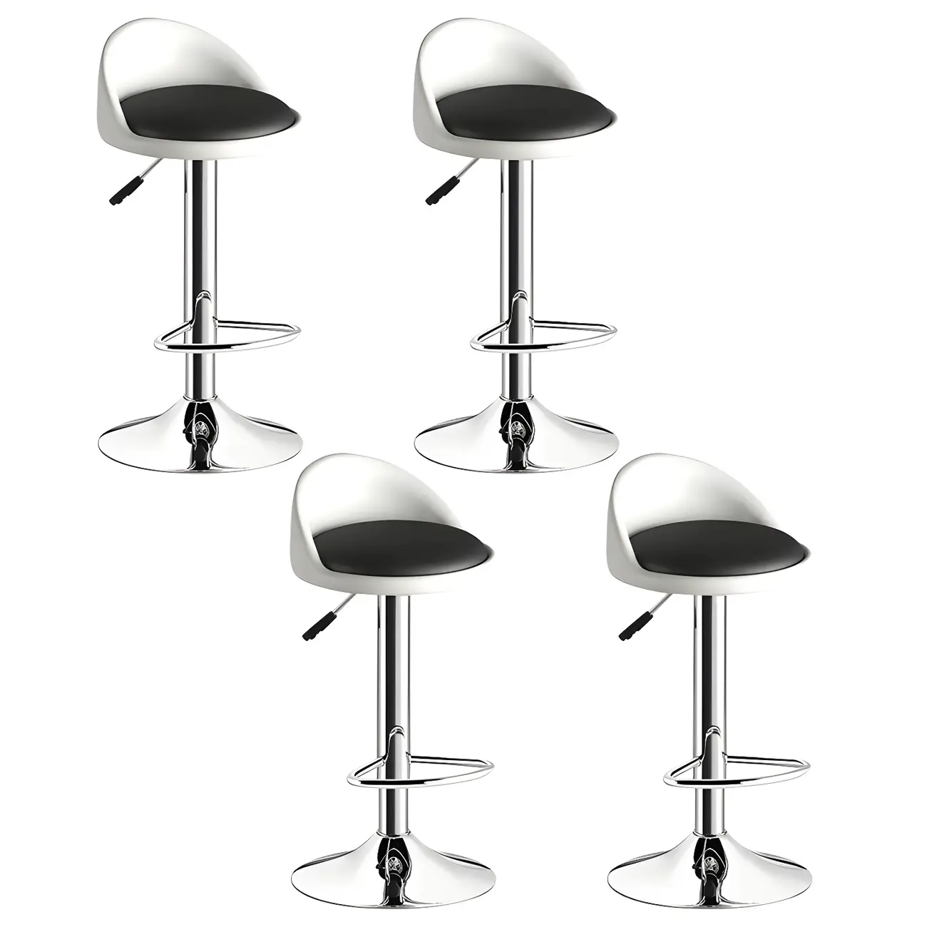 Modern Metal Adjustable Swivel Bar Stools for Dining Room Image - 40 | homeyfad