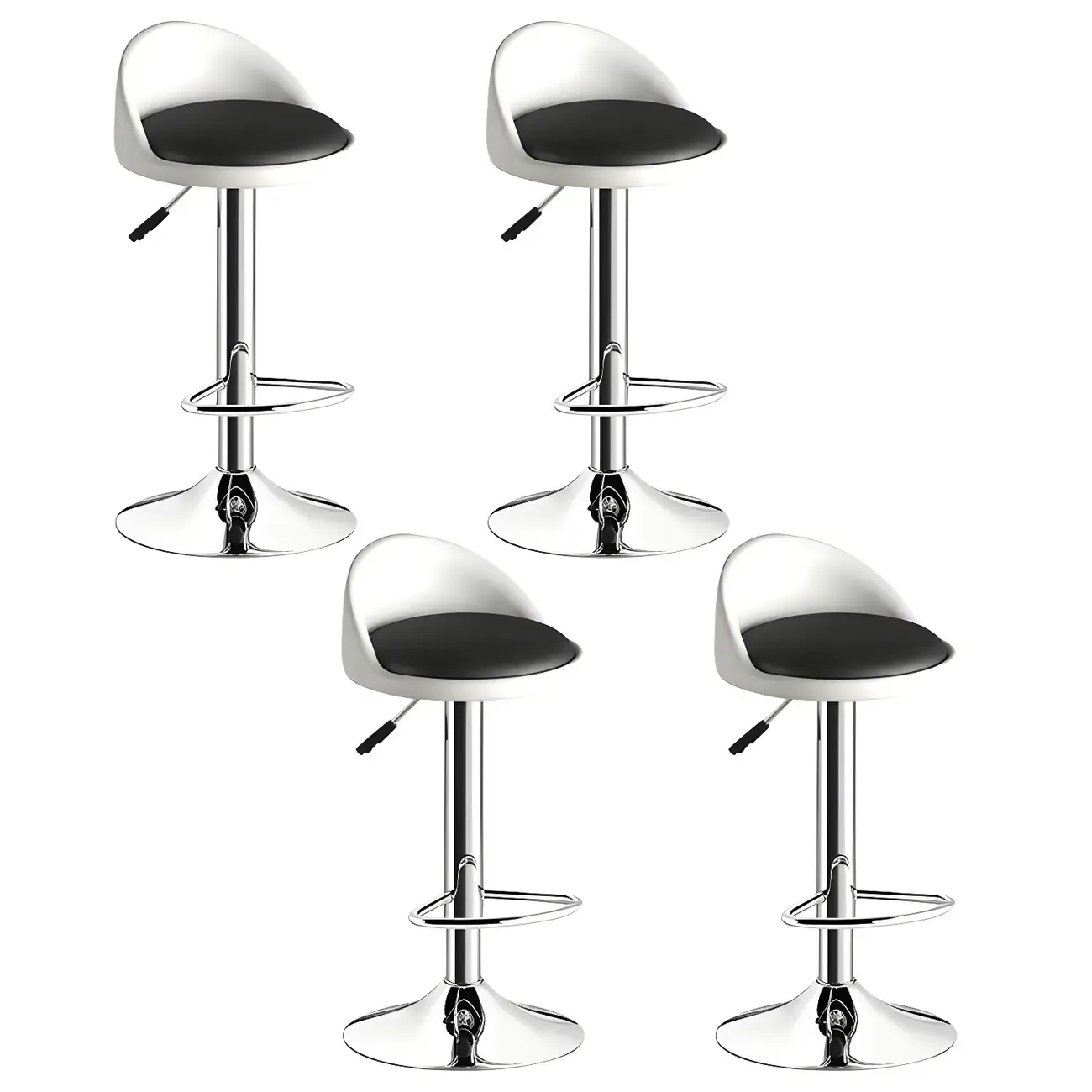 Modern Metal Adjustable Swivel Bar Stools for Dining Room Image - 40