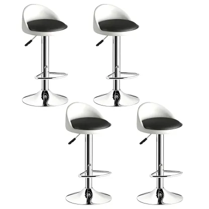 Modern Metal Adjustable Swivel Bar Stools for Dining Room Image - 40
