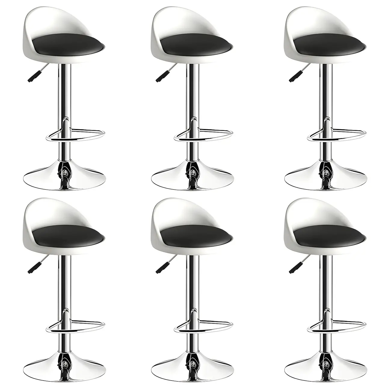 Modern Metal Adjustable Swivel Bar Stools for Dining Room Image - 41 | homeyfad