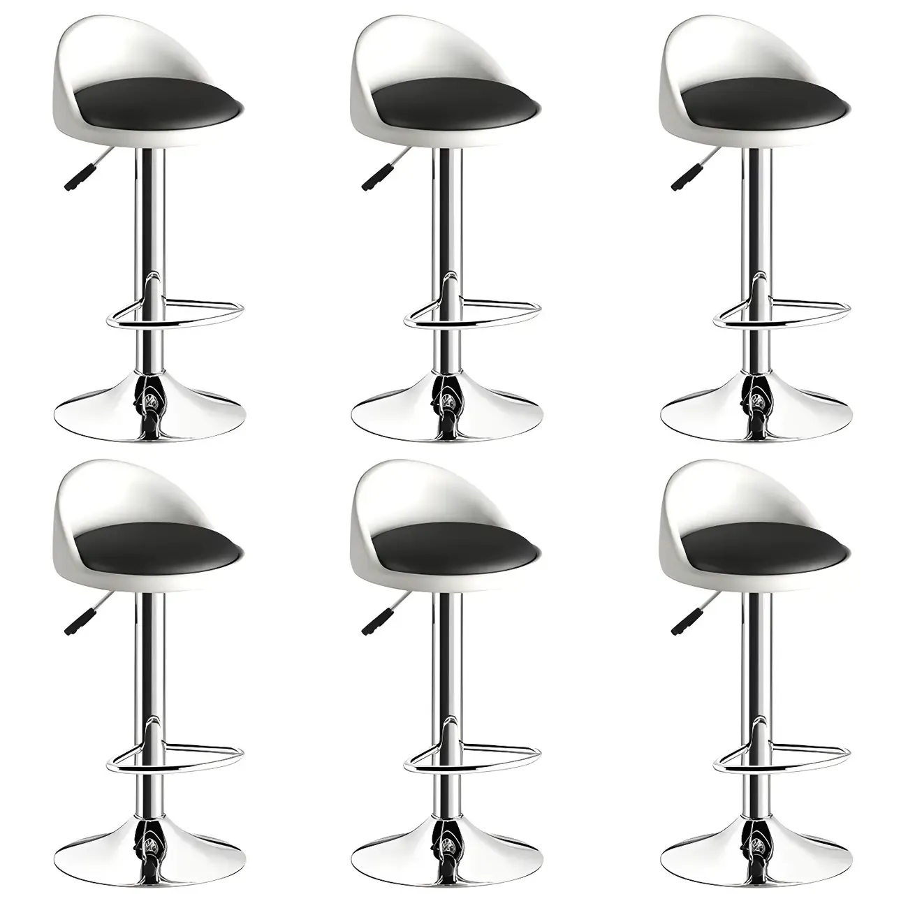 Modern Metal Adjustable Swivel Bar Stools for Dining Room Image - 41