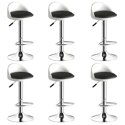 Modern Metal Adjustable Swivel Bar Stools for Dining Room Image - 41