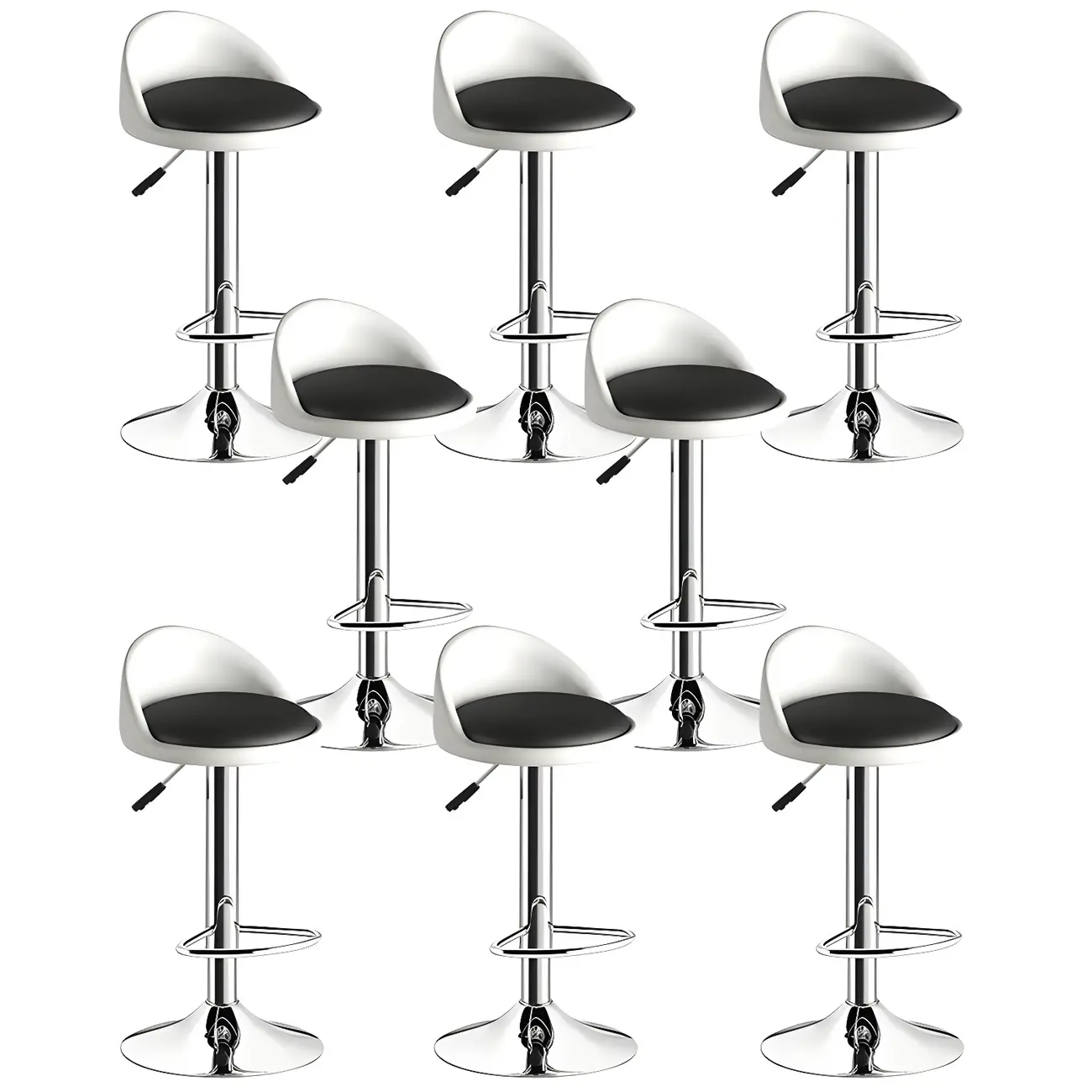 Modern Metal Adjustable Swivel Bar Stools for Dining Room Image - 42 | homeyfad