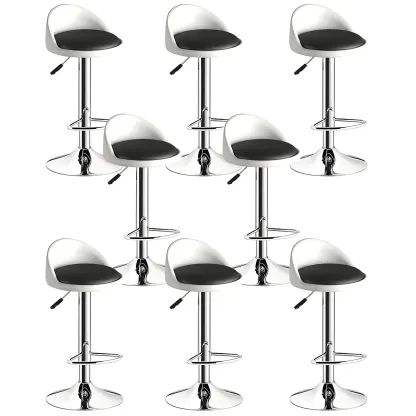 Modern Metal Adjustable Swivel Bar Stools for Dining Room Image - 42