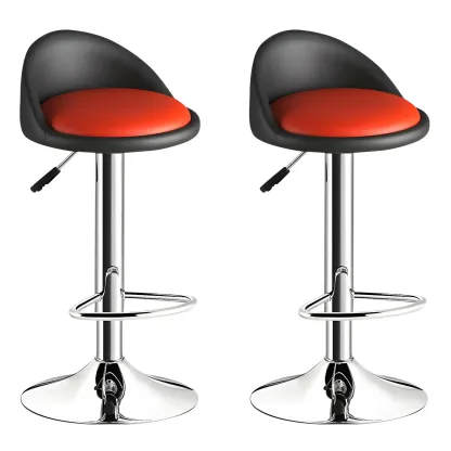 Modern Metal Adjustable Swivel Bar Stools for Dining Room Image - 44